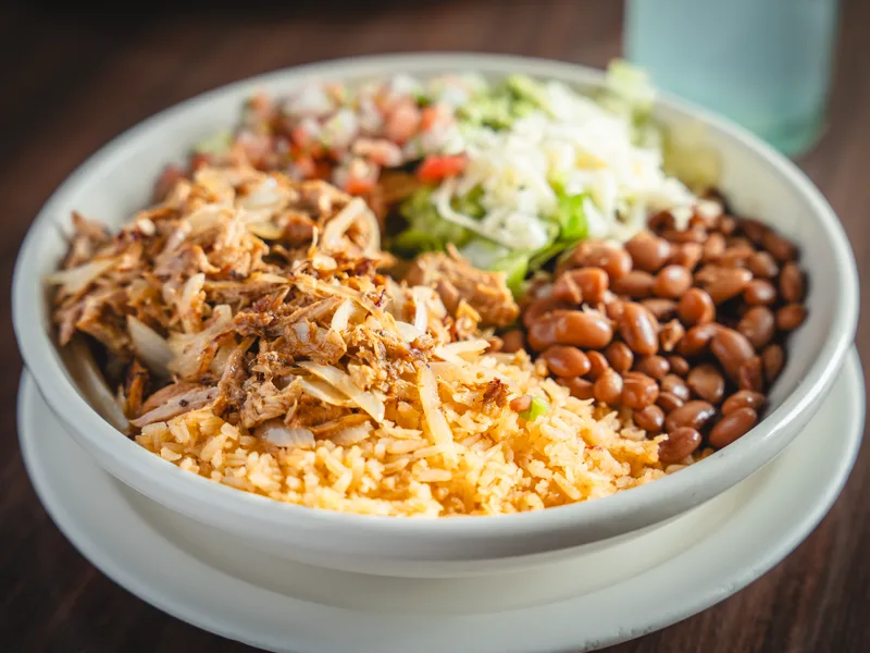 Carnitas Bowl at Camino Real Cedar Glades