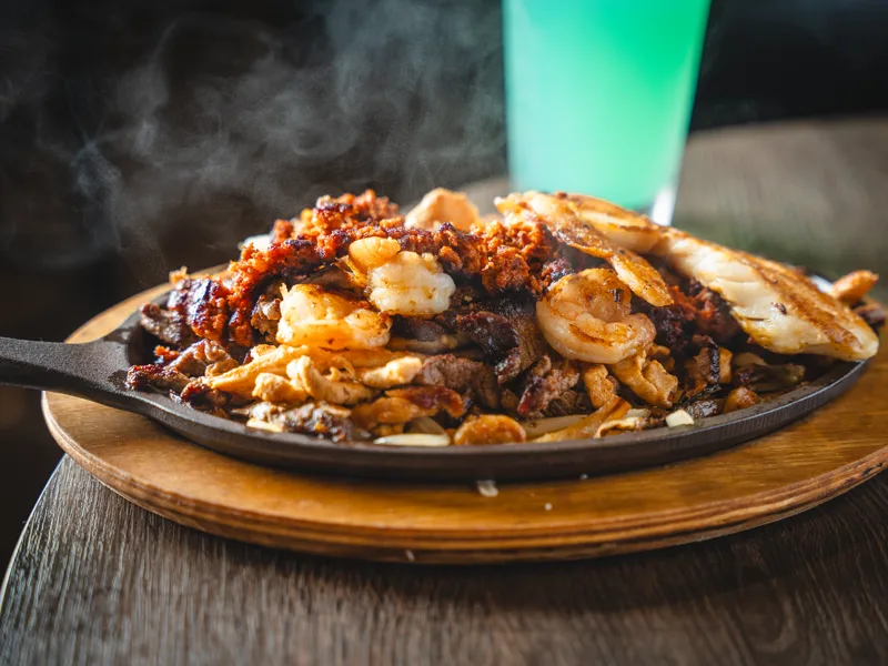 Fajitas Mar y Tierra at Camino Real Old Fort