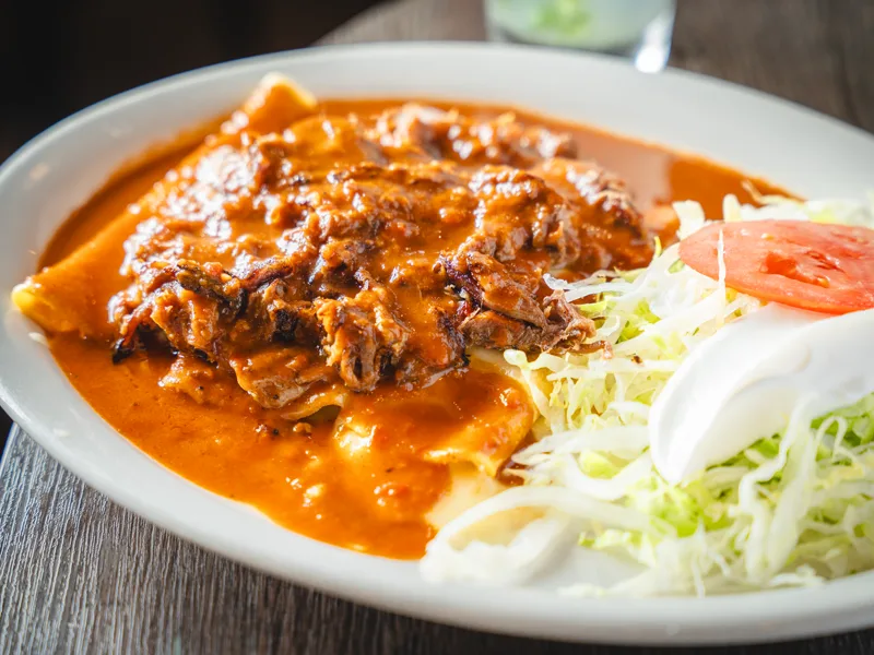 Enchiladas Rancheras at Camino Real Old Fort