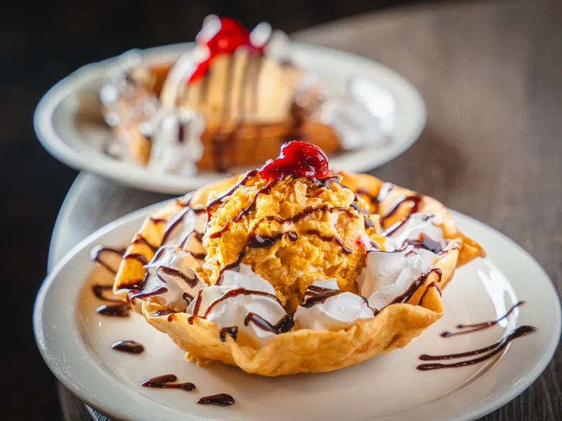 Fried Ice Cream at Camino Real Old Fort